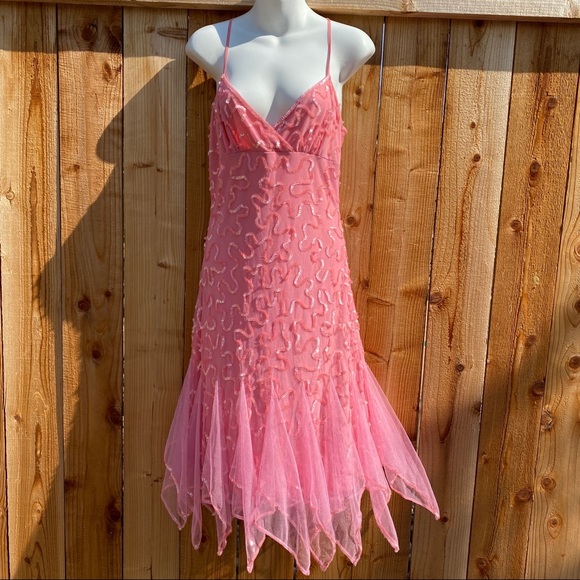 Betsey Johnson Stunning Pink Sequin Dress π - Picture 3 of 5
